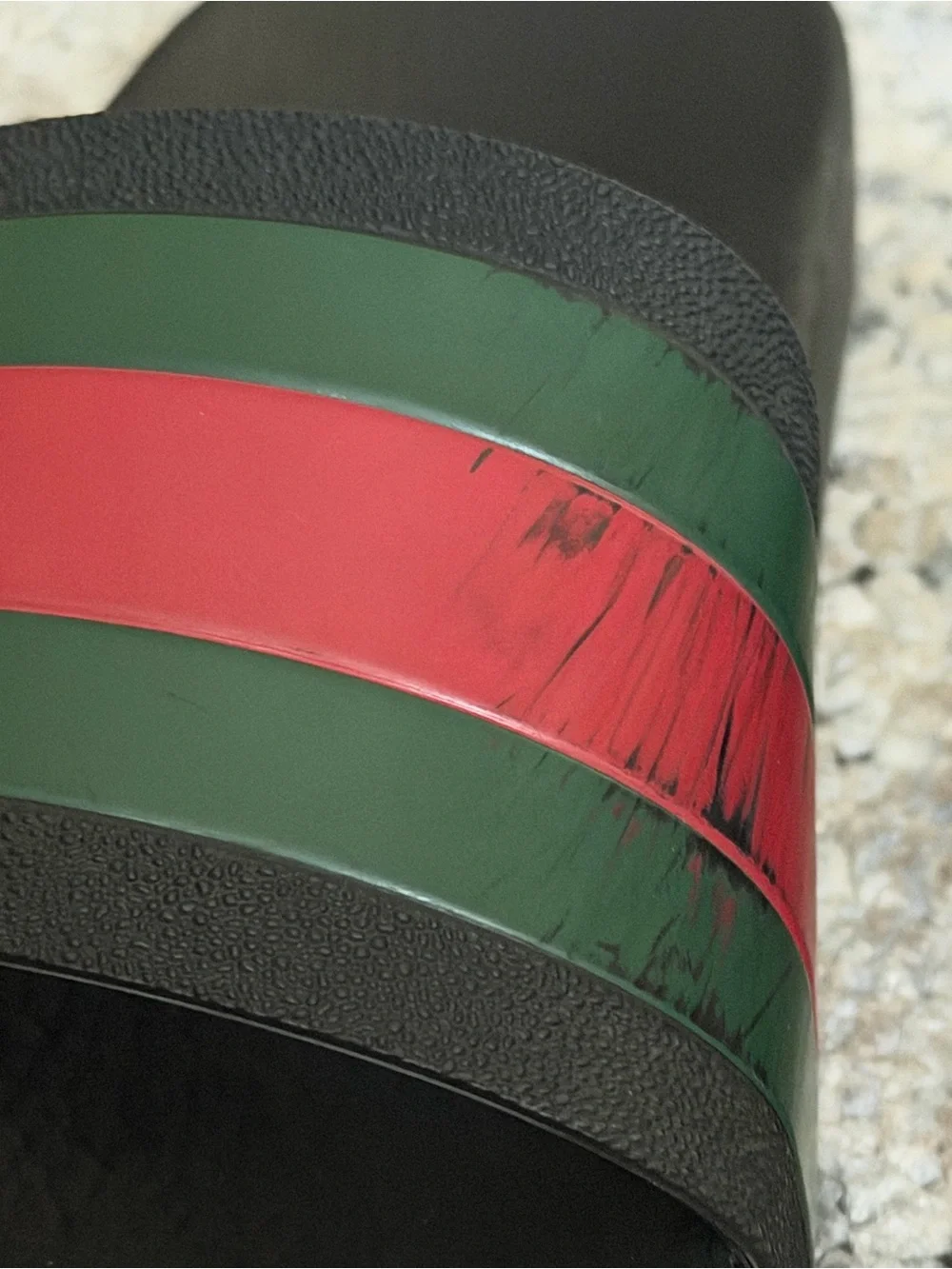 💯 Authentic Gucci Slide Sandals with Green and Red Stripes